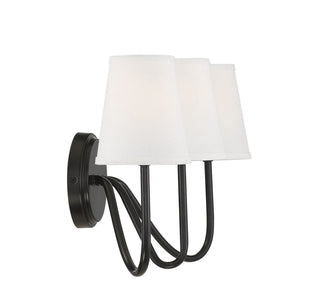 Mscon Three Light Wall Sconce in Oil Rubbed Bronze