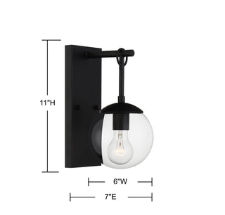 Moutd One Light Outdoor Wall Lantern in Matte Black