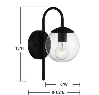 Moutd One Light Outdoor Wall Lantern in Matte Black