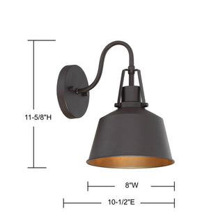 Moutd One Light Outdoor Wall Lantern in Oil Rubbed Bronze
