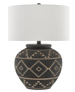 Tattoo One Light Table Lamp in Black/Latte