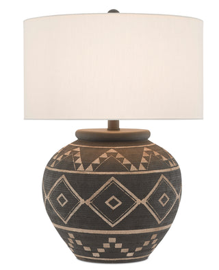 Tattoo One Light Table Lamp in Black/Latte