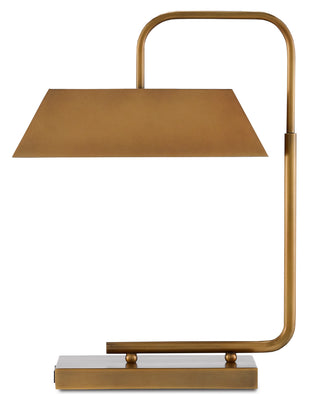 Hoxton Two Light Table Lamp in Light Antique Brass