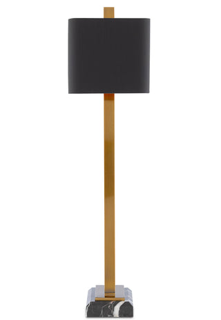 Adorn Two Light Table Lamp in Antique Brass/Black
