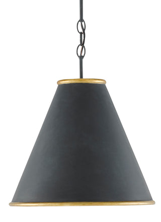 Pierrepont One Light Pendant in Antique Black/Contemporary Gold Leaf/Gold