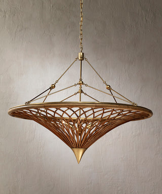 Gaborone Four Light Chandelier in Natural/Contemporary Gold Leaf