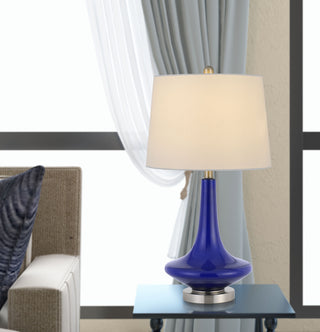 Kleve Two Light Table Lamp in Royal Blue