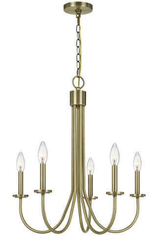 Spiez Five Light Chandelier in Antique Brass