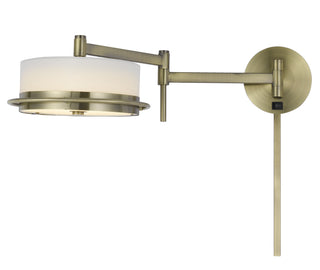 Sarnen LED Swing Arm Wall Lamp in Antique Brass