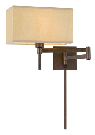 Robson One Light Swing Arm Wall Lamp in Rust