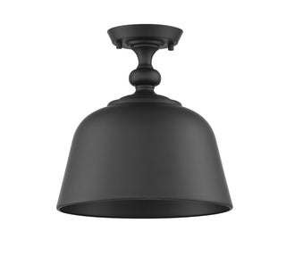 Berg One Light Semi-Flush Mount in Matte Black