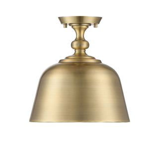 Berg One Light Semi-Flush Mount in Warm Brass