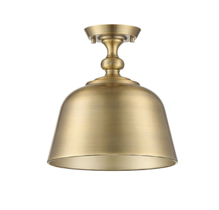 Berg One Light Semi-Flush Mount in Warm Brass