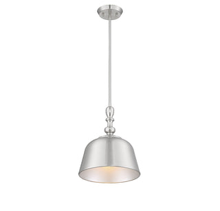 Berg One Light Pendant in Satin Nickel