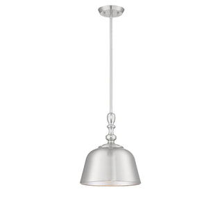 Berg One Light Pendant in Satin Nickel