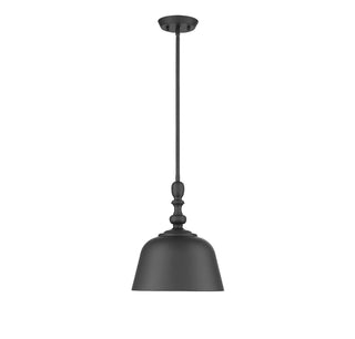 Berg One Light Pendant in Matte Black
