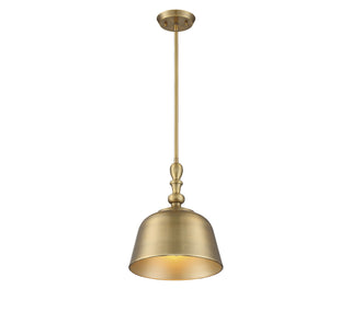Berg One Light Pendant in Warm Brass