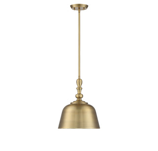 Berg One Light Pendant in Warm Brass