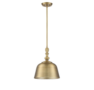 Berg One Light Pendant in Warm Brass