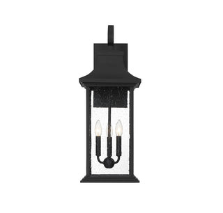 Hancock Three Light Outdoor Wall Sconce in Matte Black