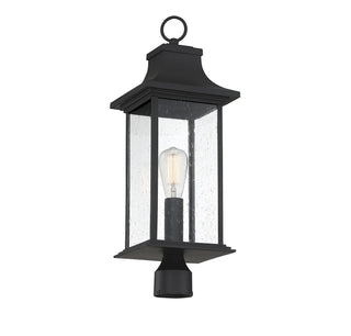 Hancock One Light Post Lantern in Matte Black