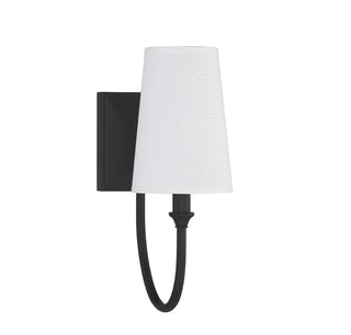 Cameron One Light Wall Sconce in Matte Black