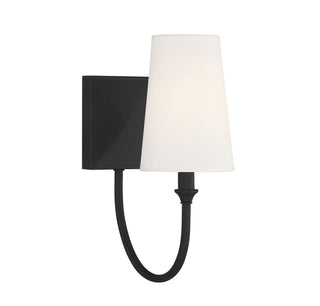 Cameron One Light Wall Sconce in Matte Black