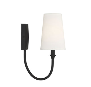 Cameron One Light Wall Sconce in Matte Black