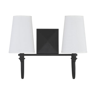 Cameron Two Light Bath Bar in Matte Black