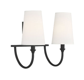 Cameron Two Light Bath Bar in Matte Black