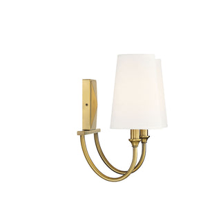 Cameron Two Light Bath Bar in Warm Brass