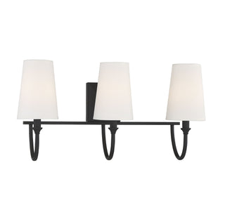 Cameron Three Light Bath Bar in Matte Black