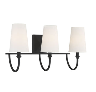 Cameron Three Light Bath Bar in Matte Black
