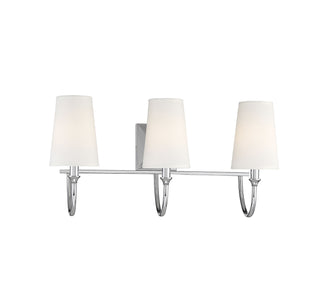 Cameron Three Light Bath Bar in Polished Nickel