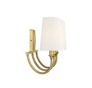 Cameron Three Light Bath Bar in Warm Brass