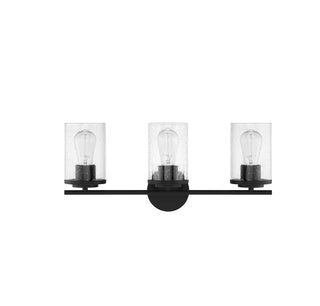Marshall Three Light Bath Bar in Matte Black