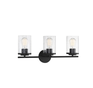 Marshall Three Light Bath Bar in Matte Black