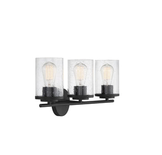 Marshall Three Light Bath Bar in Matte Black