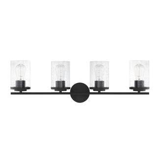 Marshall Four Light Bath Bar in Matte Black