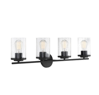 Marshall Four Light Bath Bar in Matte Black