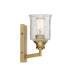 Hampton One Light Bath in Warm Brass