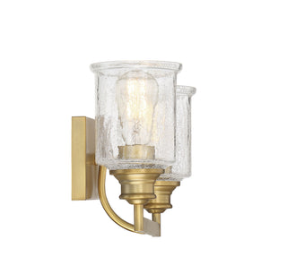 Hampton Two Light Bath Bar in Warm Brass