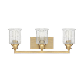 Hampton Three Light Bath Bar in Warm Brass