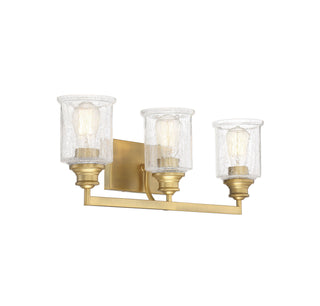 Hampton Three Light Bath Bar in Warm Brass