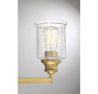 Hampton Three Light Bath Bar in Warm Brass