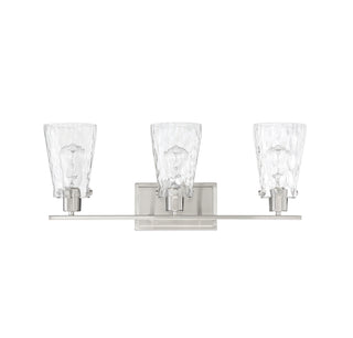 Vaughan Three Light Bath Bar in Satin Nickel