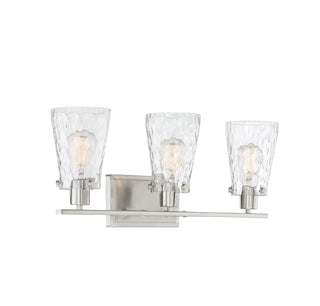 Vaughan Three Light Bath Bar in Satin Nickel