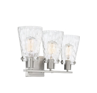 Vaughan Three Light Bath Bar in Satin Nickel
