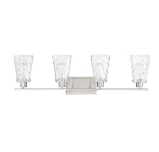 Vaughan Four Light Bath Bar in Satin Nickel