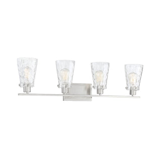 Vaughan Four Light Bath Bar in Satin Nickel